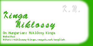 kinga miklossy business card